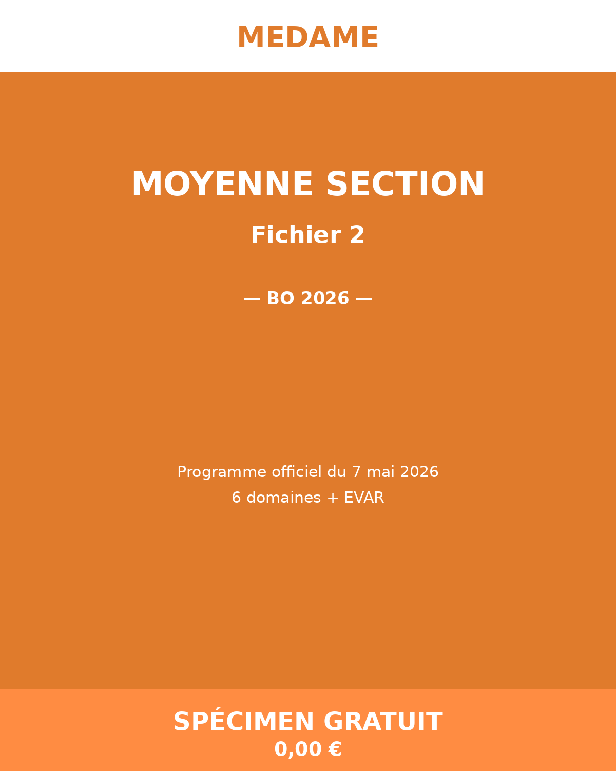 Moyenne Section — Spécimen gratuit — Fichier 2 — Ateliers Autonomes