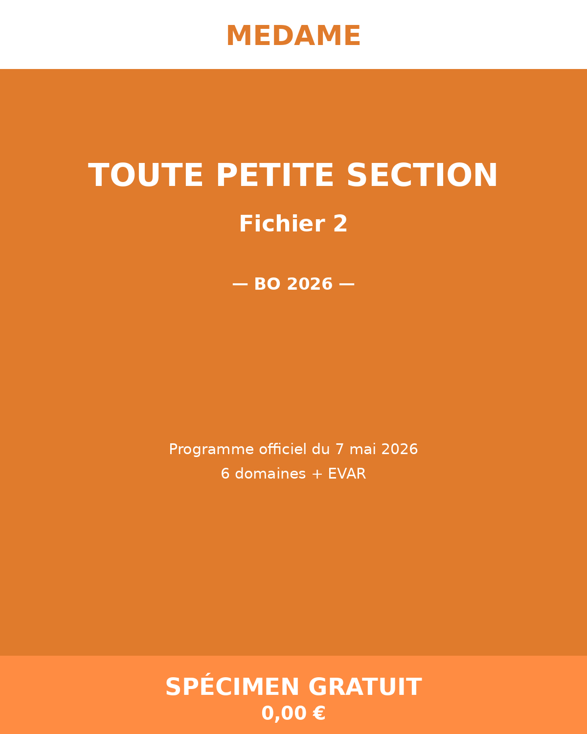 Toute Petite Section — Spécimen gratuit — Fichier 2 — Ateliers Autonomes