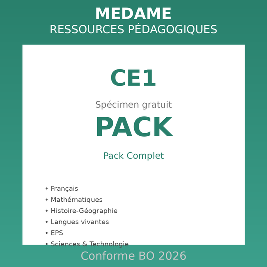 CE1 - Spécimen PACK