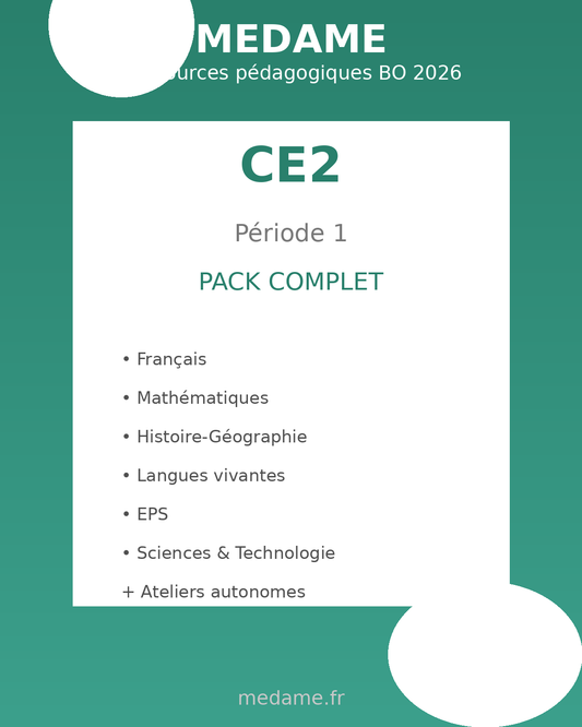 CE2 — Pack complet — Fichier 1 + Fichier 2 — Année complète