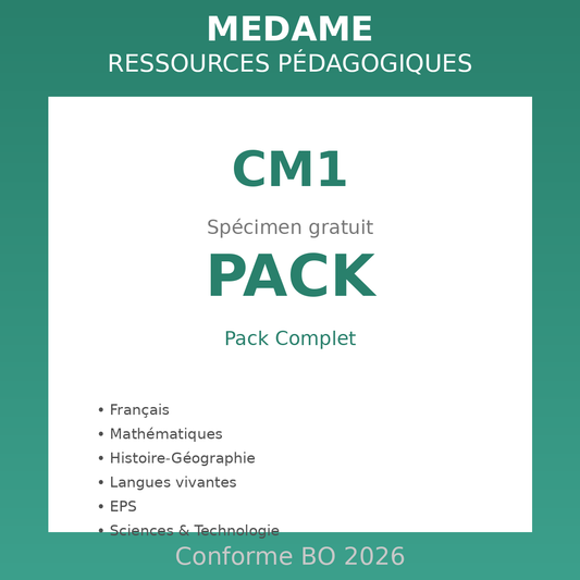 CM1 - Spécimen PACK