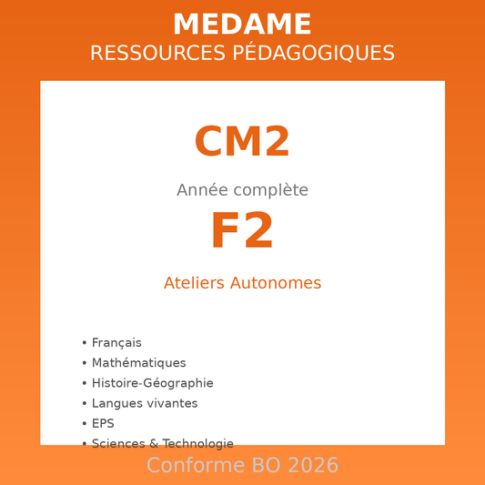 CM2 - F2 - Année complète
