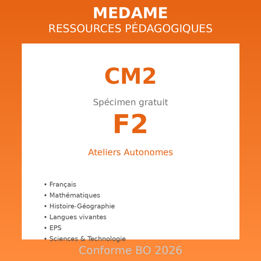 CM2 - Spécimen F2