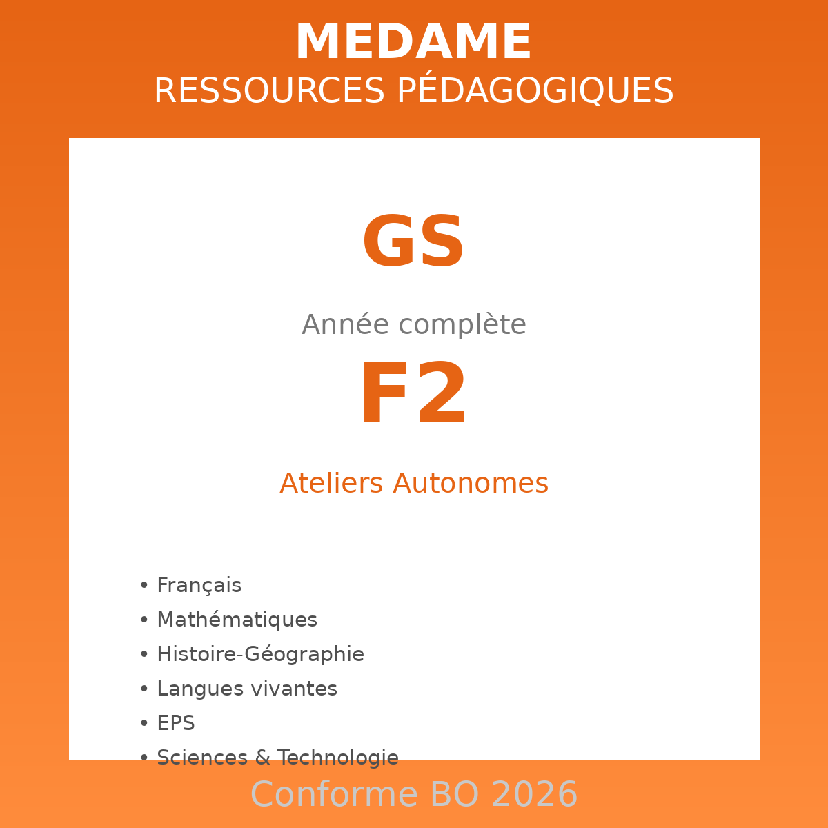 GS - F2 - Année complète