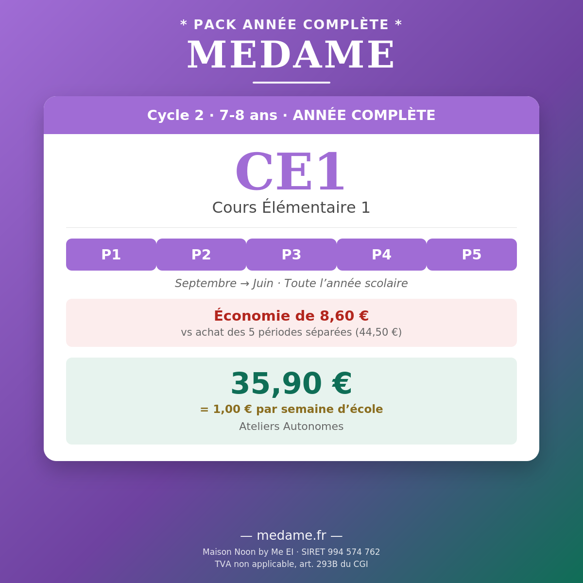 CE1 — Fichier 2 — Ateliers Autonomes — Année complète