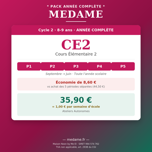 CE2 — Fichier 2 — Ateliers Autonomes — Année complète