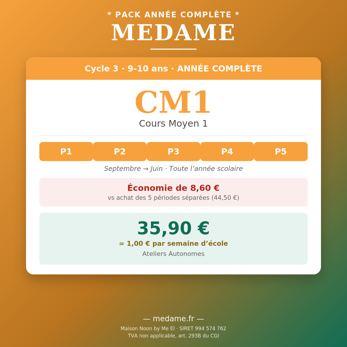 CM1 — Fichier 2 — Ateliers Autonomes — Année complète