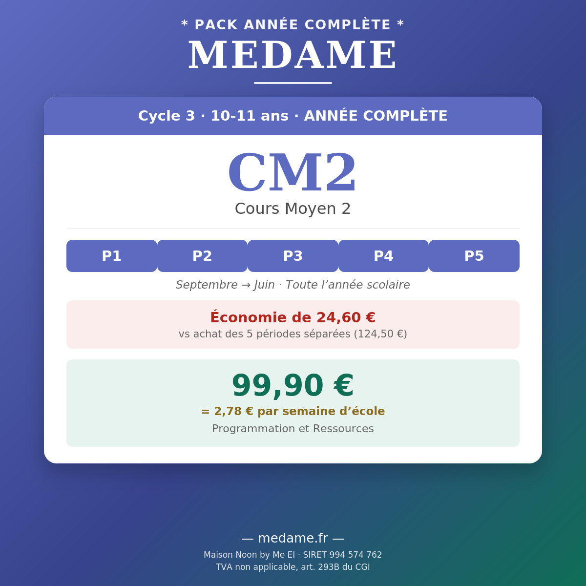 CM2 — Fichier 1 — Programmation et Ressources — Année complète