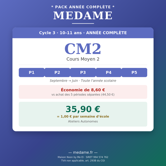 CM2 — Fichier 2 — Ateliers Autonomes — Année complète