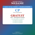 Cours Préparatoire — Spécimen gratuit — Fichier 2 — Ateliers Autonomes