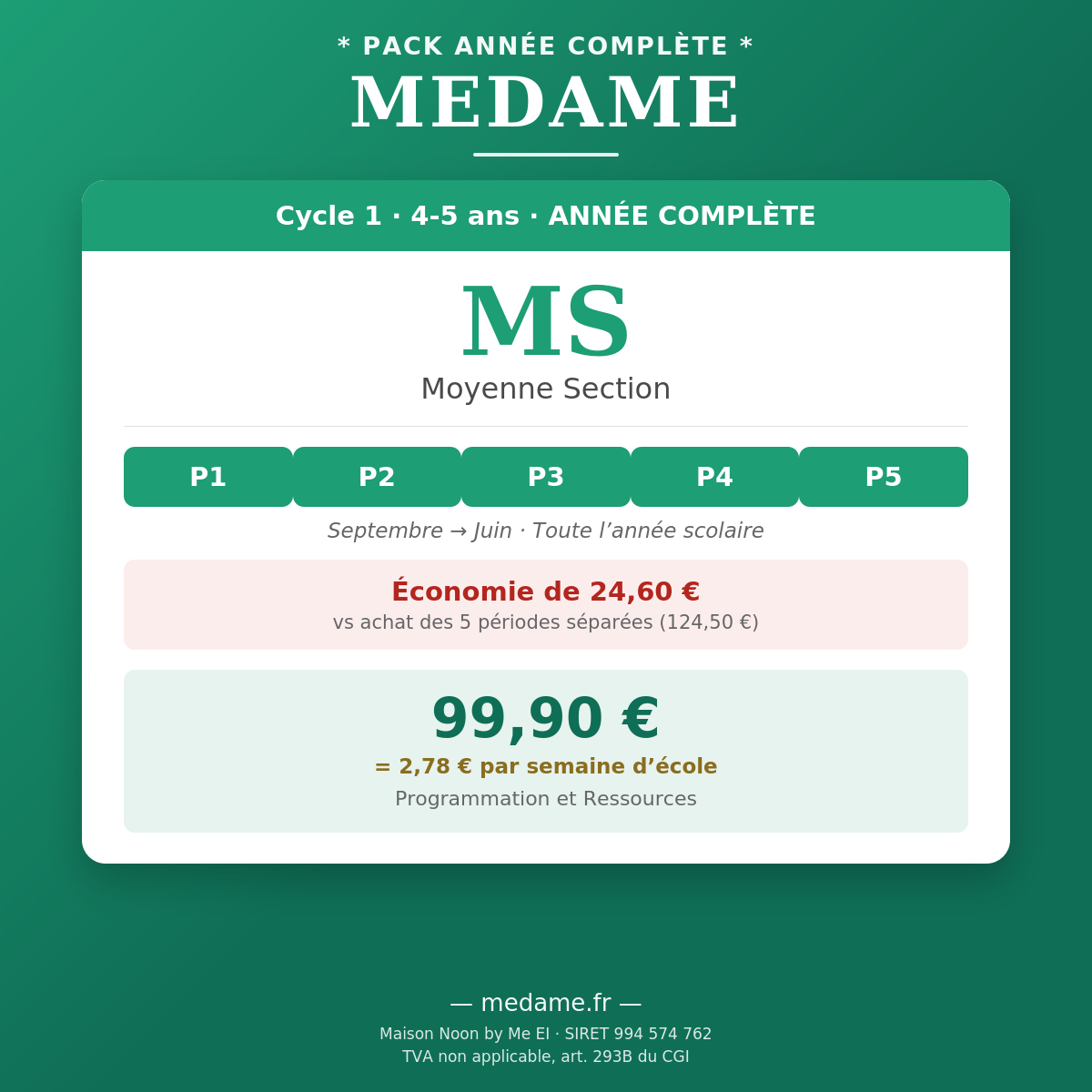 Moyenne Section — Fichier 1 — Programmation et Ressources — Année complète