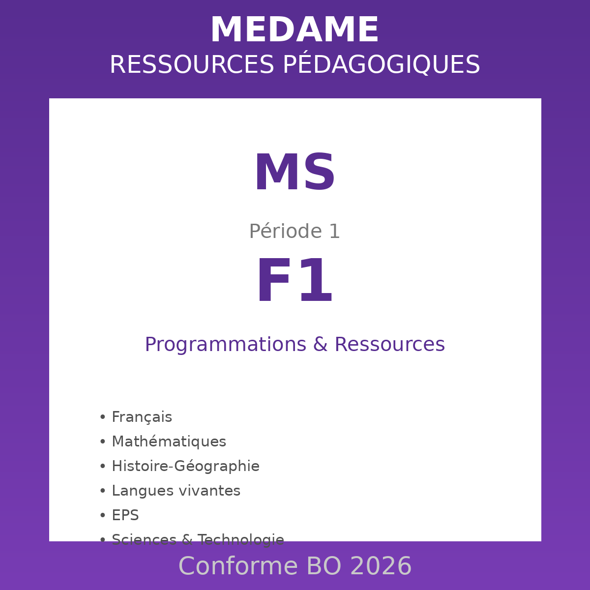 MS - F1 - Période 1