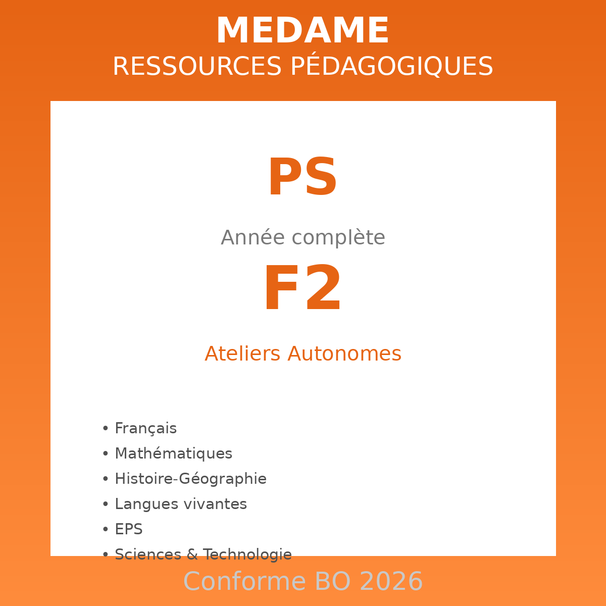 PS - F2 - Année complète
