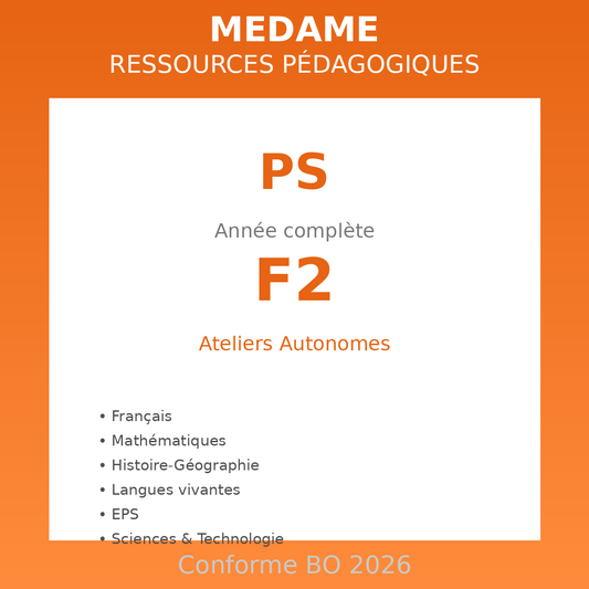PS - F2 - Année complète