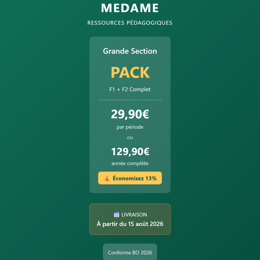 Grande Section - PACK - Année complète