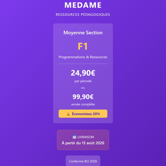 Moyenne Section - F1 - Période 5