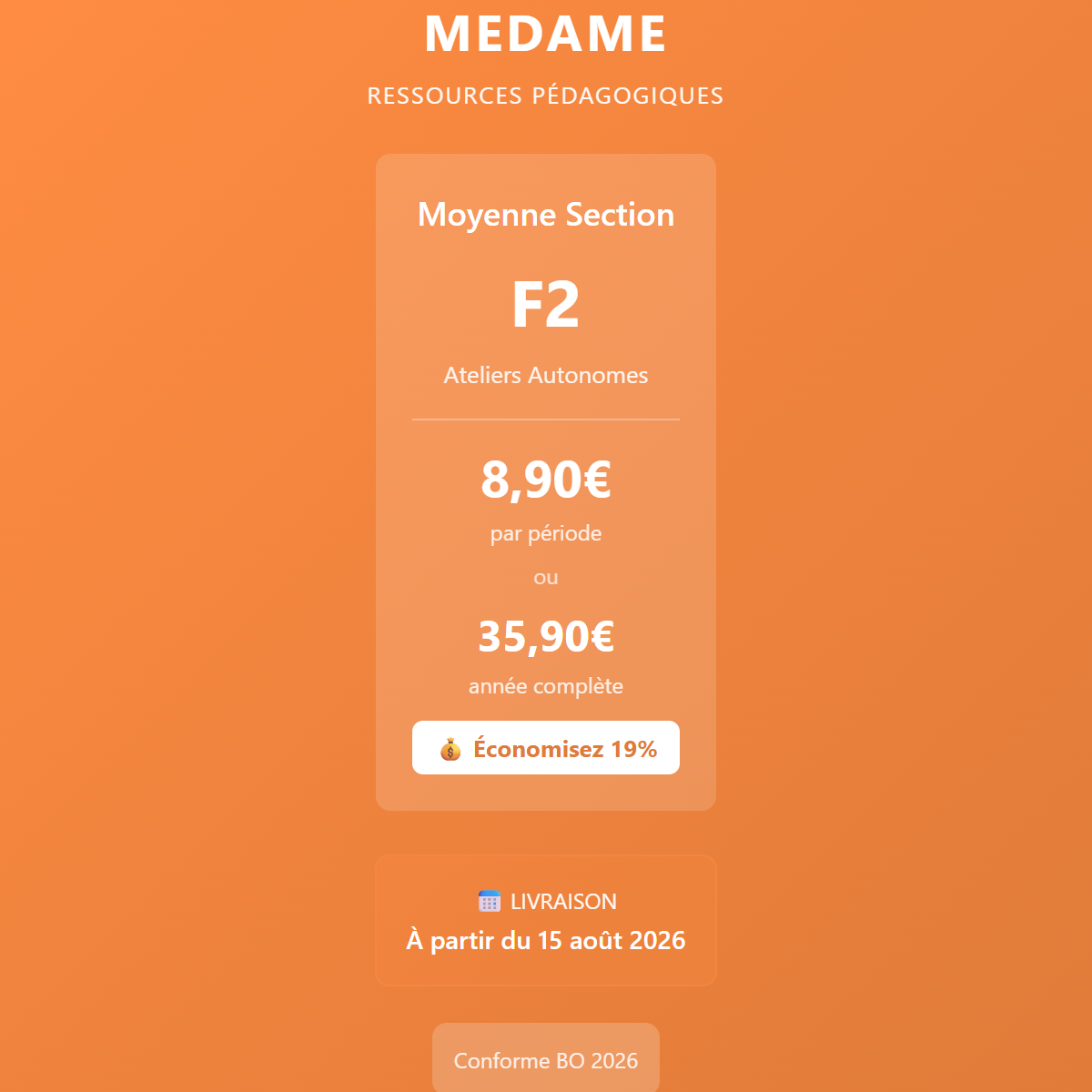 Moyenne Section - F2 - Période 1