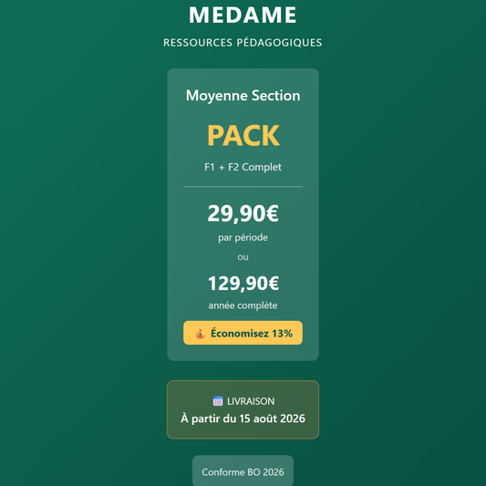 Moyenne Section - PACK - Période 1