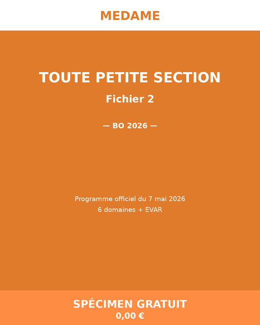 Toute Petite Section — Spécimen gratuit — Fichier 2 — Ateliers Autonomes